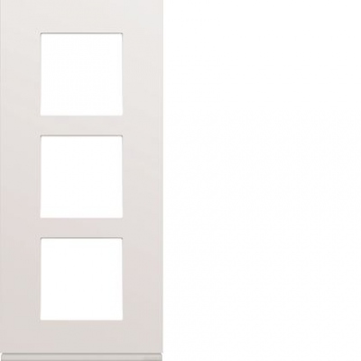 Plaque - 3 postes - Verticale - 57 mm - Pure - Hager Gallery WXP0023