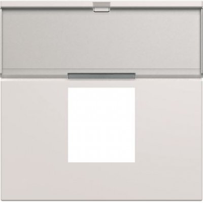 Enjoliveur - Prise RJ45 - Porte �tiquette - 2 modules - Pure - Hager Gallery WXD206B