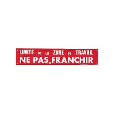 Banderole - LIMITE ZONE DE TRAVAIL - CATU AL-43