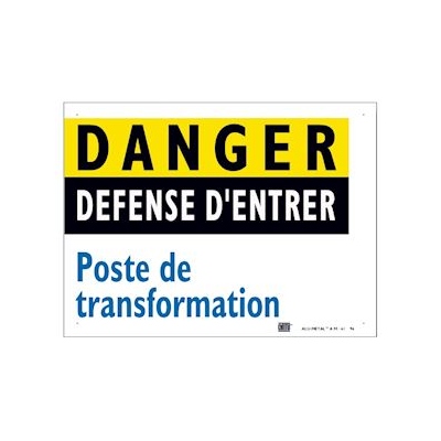 Plaque - Alu - Poste 200 x 150 mm - CATU AM-61