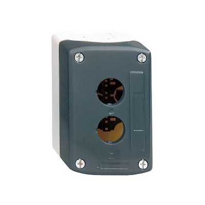 Bo�te � boutons vide - Harmony XALD - Pour XB5 - 2 trous - Gris - Schneider electric XALD02