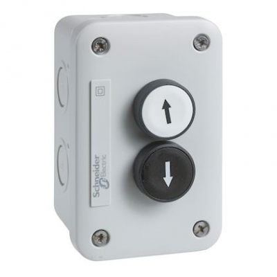 Bo�te � bouton - Harmony XALE - Bouton poussoir - Blanc et Noir - 1O et 1F - Schneider electric XALE2221