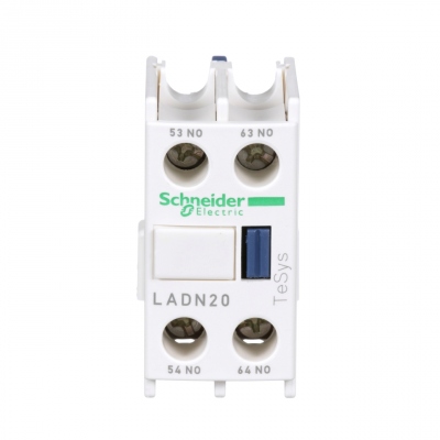 Bloc contacts auxiliaires - 2NO - Bornes � vis - Schneider electric LADN20