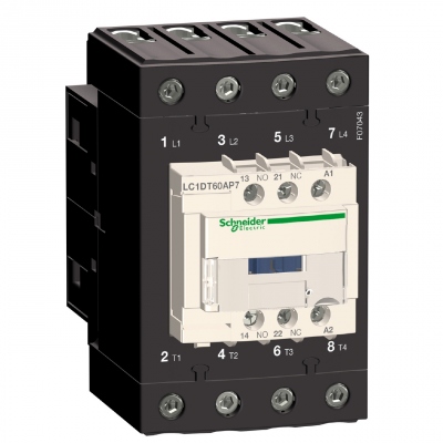 Contacteur Tesys D - 60A - 4 P�les - 1F+1O - 230V AC - Schneider electric LC1DT60AP7