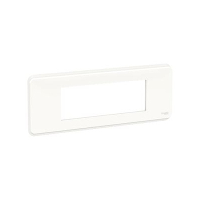 Plaque de finition - Blanc - 6 Modules - Schneider Unica Pro NU411618