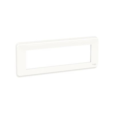 Plaque de finition - Blanc - 8 Modules - Schneider Unica Pro NU411818