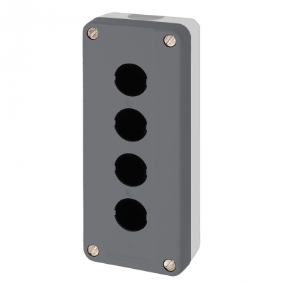 Bo�te � boutons vide - Harmony XALD - Pour XB5 - 4 trous - Gris - Schneider electric XALD04