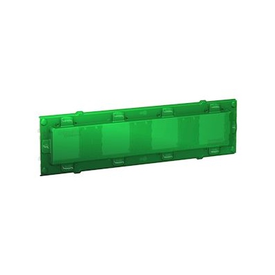 Support de fixation - 10 modules - Avec protection de chantier - En Zamac - Schneider Unica NU7008C