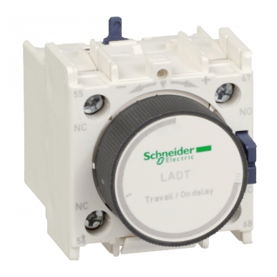 Bloc contacts auxiliaires temporis� - Pour TeSys D et F - 1NO + 1NF - Repos - Schneider electric LADR0
