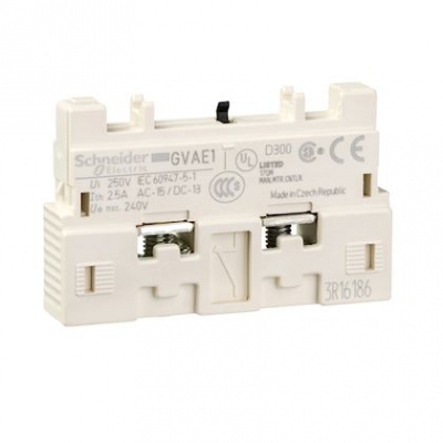 Bloc contact auxiliaire Tesys - Pour GV2 / GV3 - 1F/O - 2.5A - Schneider electric GVAE1