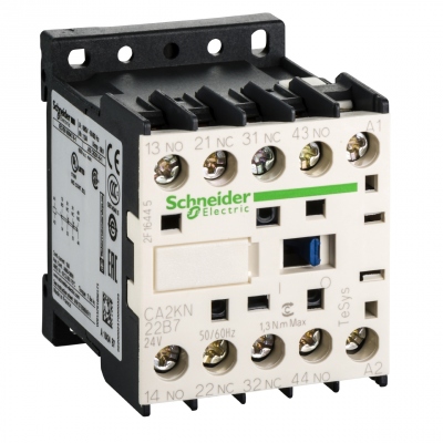 Contacteur auxiliaire K - Tesys - 10A - 2F+2O - 24V AC - Schneider electric CA2KN22B7