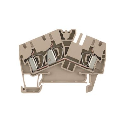 Bloc de jonction - Passage - A ressort - ZDU - 4 mm� - 32A - Beige fonc� - Weidmuller 1770360000