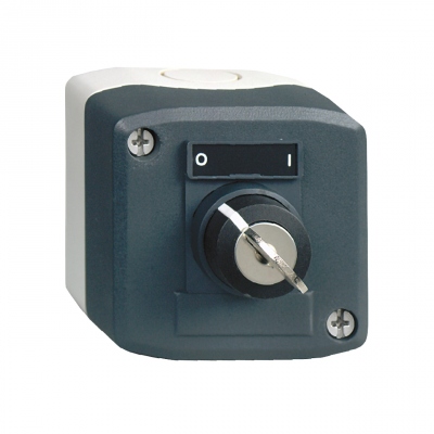 Boite � bouton - Harmony XAL - 1 Bouton tournant - A cl� - 1F+10 - Schneider electric XALD144E