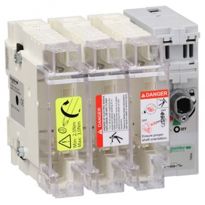 Bloc de base - Sectionneur � fusible - 3 P�les - 125A - Schneider electric GS2K3