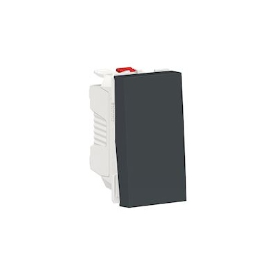 Bouton poussoir - 1 Module - NO - 10A - Bornes auto - Anthracite - Schneider Unica NU310654