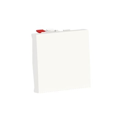 Bouton poussoir - 2 Modules - NO - 10A - Bornes auto - Blanc antimicrobien - Schneider Unica NU320620