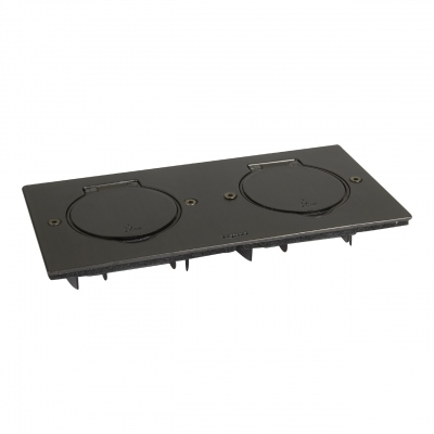 R�ceptacle - Pour prise de sol - Rectangle - Acier bross� - Legrand 089752