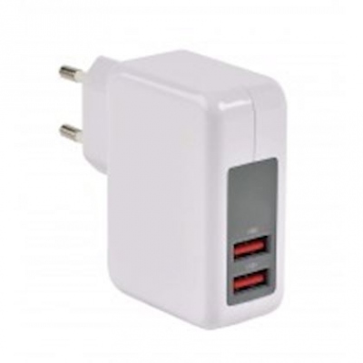 Chargeur USB - Sur Secteur 230V - 5Volts - 2.4A - Erard 728203