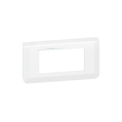 Enjoliveur - 4 Modules - Horizontal - Blanc - Antimicrobien - Legrand Mosaic 078724L