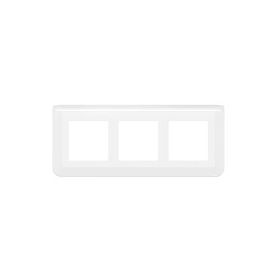 Enjoliveur - 3 x 2 Modules - Blanc - Entraxe 57 mm - Legrand Mosaic 078866L