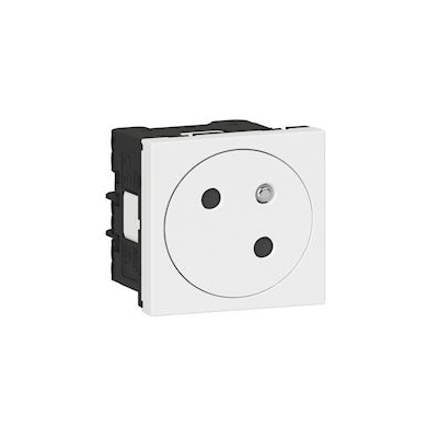 Prise de courant - 2P+T - Blanc - Surface - Antimicrobien - Legrand 077158L