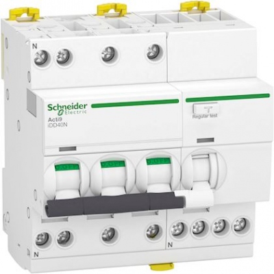 Disjoncteur diff�rentiel - IDD40N - 3P+N - 32A - Courbe C - 30 mA - Type AC - 10 kA - Schneider Electric A9DA3732