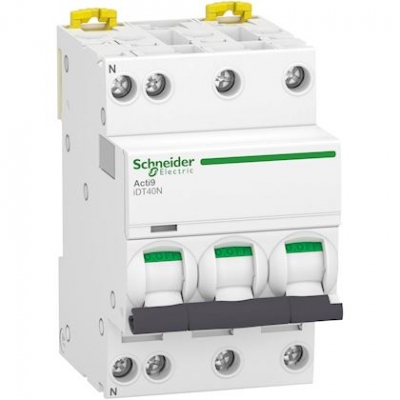 Disjoncteur - Schneider Acti9 IDT40N - 4 P�les - 6A - Type D - 10 kA - Schneider Electric A9P34706