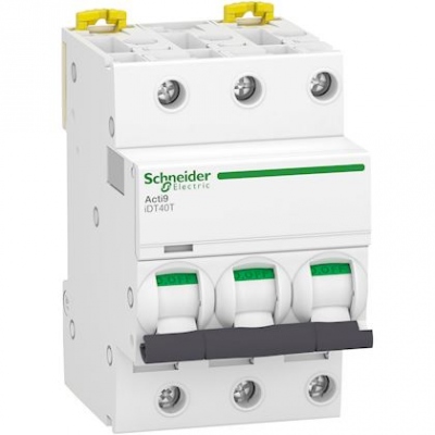 Disjoncteur - Schneider Acti9 IDT40T - 3 P�les - 32A - Courbe C - 6 kA - Schneider Electric A9P22332