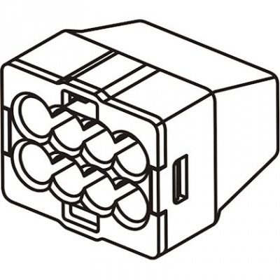 Borne de connexion - Automatique - 8 entr�es -  0.5 � 2.5 mm� - Noire - Boite de 250 - Bizline 103428