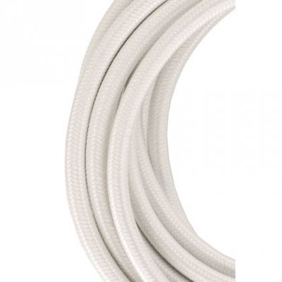 C�ble Textile - 3 m�tres - 2 x 0.75 mm2 - Blanc - Bailey 139673