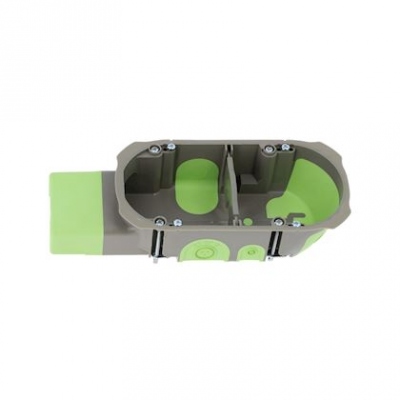 Boite encastrement - Mico module - Bizline R BOX - Diam�tre 67 mm - 2 postes - Profondeur 40 mm - Bizline 500174