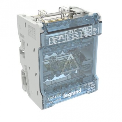 Rpartiteur modulaire - 4 Ples - 100A - 4 modules - Legrand 400405