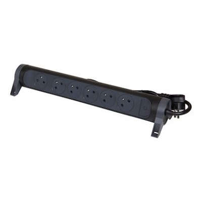 Bloc multiprise - 6 x 2P+T - Rotatif - 3 M�tres - Noir - Legrand 049463
