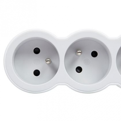 Rallonge multprise - 5 x 2P+T - A cabler - Blanc / Gris - Legrand 049498
