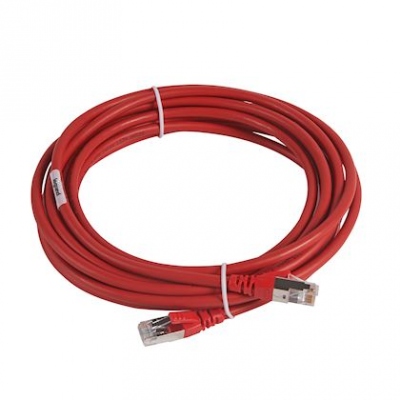 Cordon de brassage RJ45 - C6A - S/FTP - Rouge - 5 M�tres - Legrand 051873