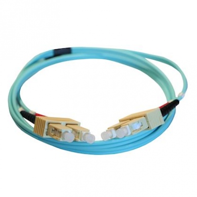 Cordon optique - Duplex SC/SC - OM3 - 1 M�tre - Turquoise - COLS - Legrand 032609