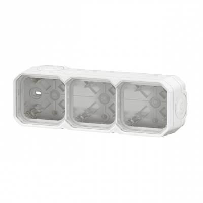 Boitier saillie - 3 postes - Horizontal ou vertical - Blanc - Legrand Plexo 069688L