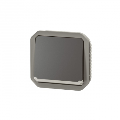 Va et vient ou interrupteur - 10A - Lumineux - Anthracite - Composable - Legrand Plexo 069803L