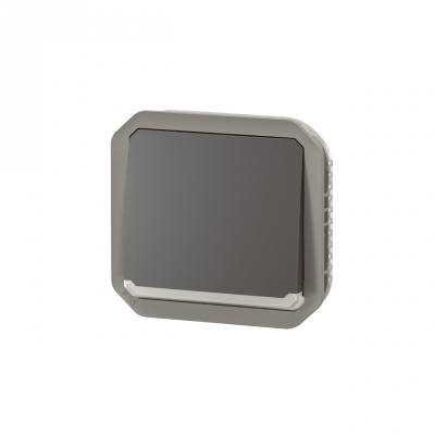 Bouton poussoir inverseur - NO/NC - Lumineux - Anthracite - Composable - Legrand Plexo 069816L