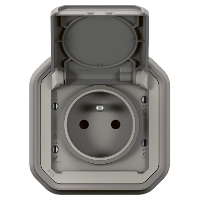 Prise de courant - 2P+T - Gris - Encastr� - Legrand Plexo 069831L