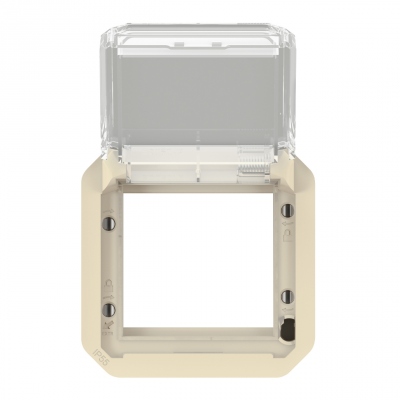 Adaptateur - Pour fonction Mosaic - Volet transparent - Composable - Beige - Legrand Plexo 069838L