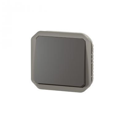 Bouton poussoir inverseur - NO/NC - Anthracite - Composable - Legrand Plexo 069841L