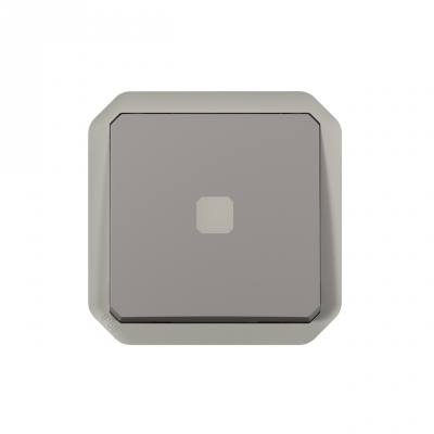 Va et vient ou interrupteur - T�moin sans neutre - 4A - Gris - Composable - Legrand Plexo 069515L