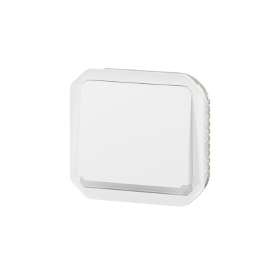 Bouton poussoir - NO - Lumineux - Blanc - Composable - Legrand Plexo 069632L