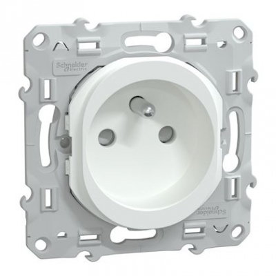 Prise - 2P+T - A puits - Blanc - Lot de 108 - Schneider Electric S320059P