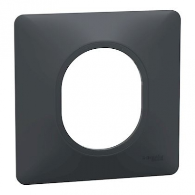 Plaque de finition - 1 Poste - Anthracite - Schneider Electric S340702