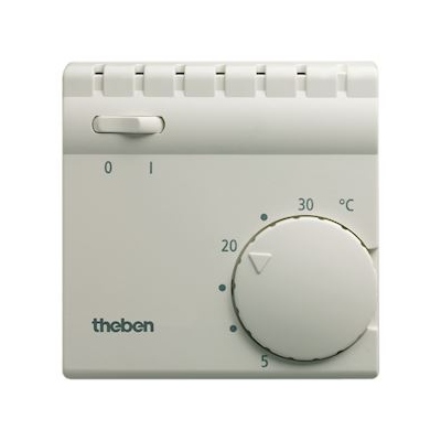 Thermostat ambiance - 1 contact NO - Avec Interrupteur marche / arret - Theben 7050001