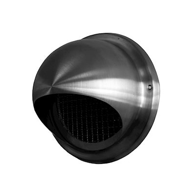 Prise d'air ou sortie d'air de fa�ade - Semi-sph�rique - Acier inox - 160 mm - Unelvent 870263