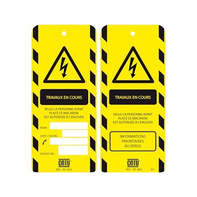 Affichette - TRAVAUX EN COURS - CATU AP-463