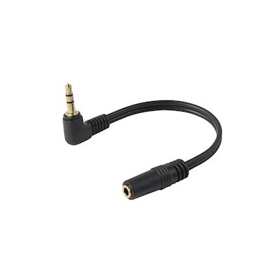Adaptateur - Jack 3.5 mm 90 Degr�s M�le / Jack 3.5 mm Femelle - 10 Cm - Erard 1521